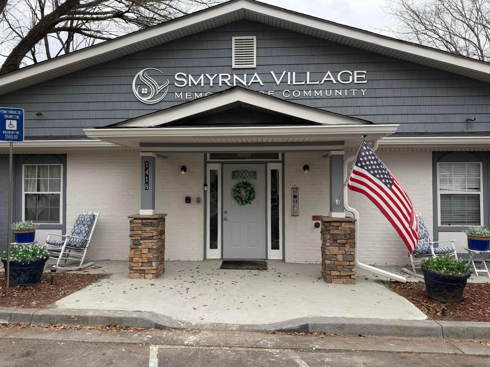 A resident smiling at Smyrna Village